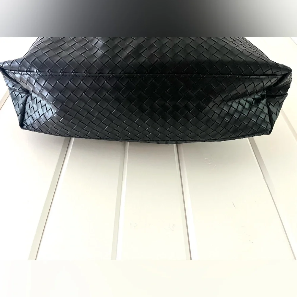 Ulta Elegant Black Woven Tote Bag